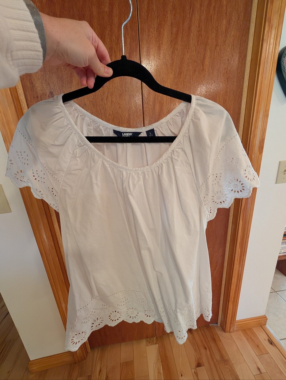 NWOT Cotton Eyelet Blouse